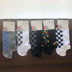 Vans Checker Men’s Ankle Socks 5 Pack Wholesale Misprint Size 6.5-9
